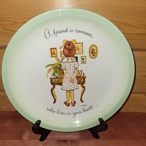 Vintage 1972 Holly Hobbie Doll Collector's Plate "Friend...lives in your Heart"
